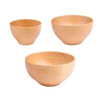 Offre Spéciale – Ensemble de Bols Multifonctionnels en Bois de Hêtre, Design Minimaliste, Écologiques, Faits Main, Durables – Bols à Soupe, Nouilles, Riz, Yaourt – Tendance