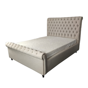Grigio tessuto di colore Hight <span class=keywords><strong>testata</strong></span> con due orecchie pulsante in tessuto di stoccaggio <span class=keywords><strong>letto</strong></span> imbottito - Product Image 6
