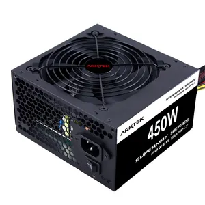 ARKTEK VOLTRON ซีรี่ส์ AK-ATX450WW 450W ATX12V CB ได้รับการรับรองแหล่งจ่ายไฟ PFC ที่ใช้งานอยู่