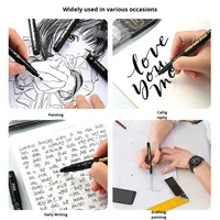 Stylo de calligraphie Guangna 207 rechargeable, stylo à pinceau souple en plastique, outil d'écriture pour copier les écritures et les signatures