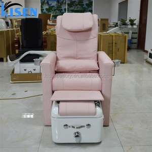 Kisen Modern Pedicure Chair Nail Bed Electric Recline Automatic Massage with Colorful Surf Pump Salon Customized Furniture - Product Image 1