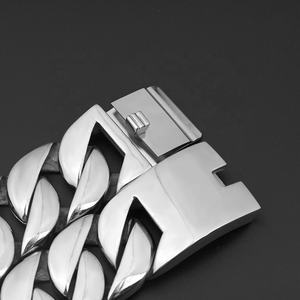 Collares de Cadena Cubana de Acero Inoxidable, 30 mm de Ancho, Chapado en Oro de 18K, Joyería de Moda Hip Hop de Miami - Product Image 3