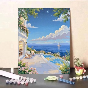 Marca XIXI, Pintura por Números Estilo Europeo, Arte en Lienzo Hecho a Mano, Paisaje Personalizado para Adultos y Niños, Decoración de Pared para el Hogar - Product Image 2