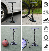 Pompe manuelle haute pression BAIMEI en alliage, mini-pompe à pied pour vélo, ballon, basketball, pratique et légère pour usage domestique