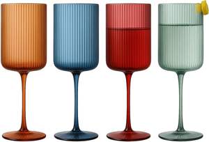 ワイングラス手作りビンテージスクエアワイングラスミュートカラフルなリブ付きスチームドグラスカラフルなアート装飾 - Product Image 2