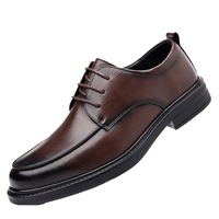 Chaussures habillées d'affaires pour hommes, imperméables, durables, à lacets, avec doublure polaire chaude pour l'hiver, rehaussantes, pour le commerce transfrontalier