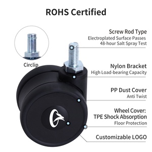 2.5 นิ้ว เงียบสงบ 360 องศา °   ล้อรถเข็นเด็กแบบหมุนได้ ลดแรงกระแทก พร้อมเบรก - Product Image 6