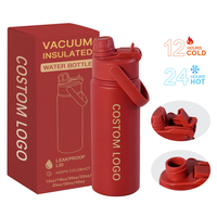 Bouteille d'eau isotherme en acier inoxydable à double paroi, personnalisable avec logo, 32 oz et 18 oz, classique, écologique, pour le sport et la gym