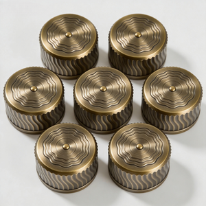 Bouton rotatif de potentiomètre en aluminium usiné CNC - Composant électronique de précision - Product Image 1