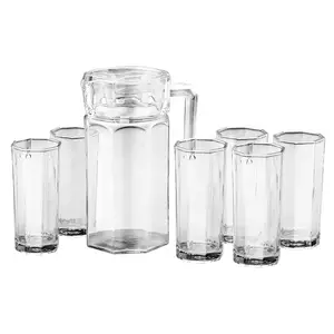 Best selling Wholesale Glass Storage jar Supplies Glass Water Pitcher with Lid Jug with Glass