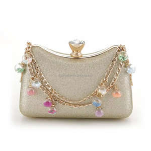 Bolso Tote Casual Brillante y Glamuroso para Mujer - Cierre de Cremallera con Cadena de Cuentas Exquisita - Impermeable para Fiestas y Bodas - Product Image 3