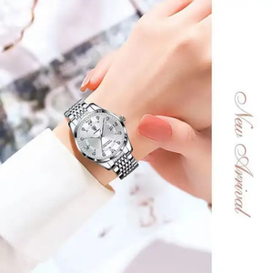 Montre Poedagar pour femmes, montre de luxe en acier inoxydable, diamants, quartz lumineux, montre-bracelet pour femmes, étanche, <span class=keywords><strong>calendrier</strong></span> - Product Image 5