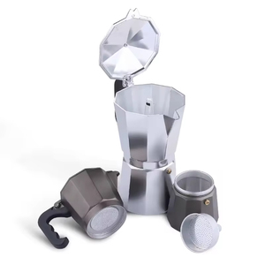 Venta caliente 3 tazas Moka Pot Espresso <span class=keywords><strong>cafetera</strong></span> <span class=keywords><strong>cubana</strong></span> para Gas, estufa eléctrica superior, <span class=keywords><strong>cafetera</strong></span> italiana clásica de aluminio - Product Image 3