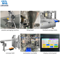 Machine d'emballage rotative à 8 stations pour sachets préformés, alimentation automatique de poudres, liquides et granulés multi-matériaux, remplissage et scellage personnalisés