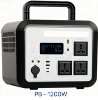 Générateur de centrale électrique portable 1200W avec contrôleur MPPT batterie de panneau solaire et lampe de poche pour usage domestique