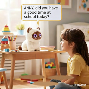 SJY-251010/1015 Juguete de Peluche Interactivo con IA, Gatito de Peluche con Reactor Magnético de IA, Juguete Robot con Compañero de Voz en Tiempo Real por WiFi - Product Image 5