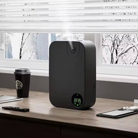 Diffuseur d'huiles essentielles LED de bureau noir, sans eau, pour aromathérapie, idéal pour la maison, le bureau, l'hôtel, le café et les espaces commerciaux