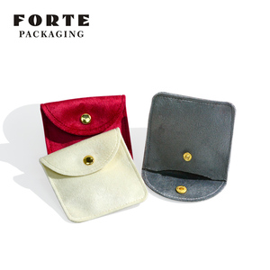 FORTE Custom Microfiber Flannelette Ring <b>Box</b> <b>Earrings</b> Bracelet Necklace Jewelry <b>Gift</b> Bag Velvet Material - Product Image 3