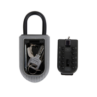Coffre-fort à clés portable avec serrure de sécurité à combinaison à 10 chiffres, cadenas multifonctionnel à bouton-poussoir
