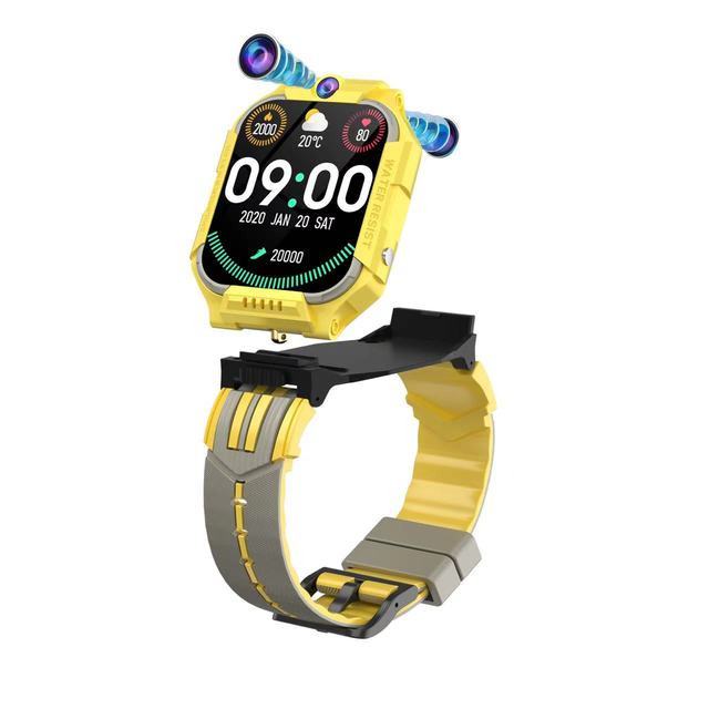 GS35 Kids Smart Watch Global Android System 1.83" HD Video Call 360 Degrees Detachable Dual Camera GPS WIFI SOS Smartwatch