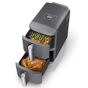 Freidora de Aire Digital Inteligente DoubleStack de 2 Cestas con Tecnología Sizzle de 11L, Cocina 4 Alimentos Simultáneamente - Product Image 1