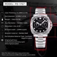 PAGANI DESIGN Montre Mécanique Automatique de Luxe avec Cadran à Aiguilles en Acier Inoxydable Alliage pour Homme, Style Élégant et Étanche