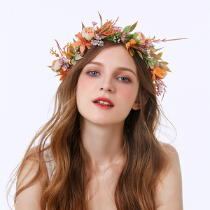 FC778 Hera personnalisé filles bandeau floral couronnes de fleurs filles <span class=keywords><strong>couronne</strong></span> de cheveux <span class=keywords><strong>couronne</strong></span> de fleurs artificielles - Product Image 4
