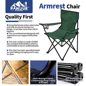 Chaise pliante d'extérieur moderne et confortable avec accoudoirs rembourrés, adaptée aux animaux <span class=keywords><strong>de</strong></span> compagnie, pour événements <span class=keywords><strong>de</strong></span> team building, logo personnalisé, approvisionnement en gros direct usine - Product Image 5