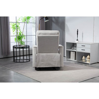 Vente en gros Fauteuil canapé confortable à dossier haut inclinable manuel en tissu décontracté de loisirs Fauteuil simple inclinable manuel