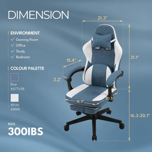 Silla de Juego Ergonómica Profesional Moderna con Respaldo Alto, Transpirable, Suave y Ajustable para Uso en Salas de Juego - Product Image 2