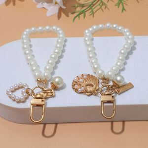 Llavero al por mayor de perlas sintéticas con cuentas, llavero de pulsera personalizable con dijes, adorable llavero de perlas con cuentas - Product Image 3