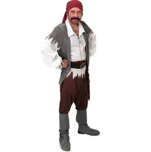 COSTUME de PIRATE des caraïbes pour homme, ensemble de 5 pièces, COSTUME de CAPTAIN, tenue pour livre - Product Image 1
