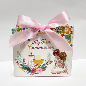 Hstyle Première Sainte Communion <span class=keywords><strong>Cadeau</strong></span> Sac Rose Bleu Ruban Belle Conception Religieuse pour Filles et Garçons <span class=keywords><strong>Baptême</strong></span> Fête Religieuse - Product Image 6