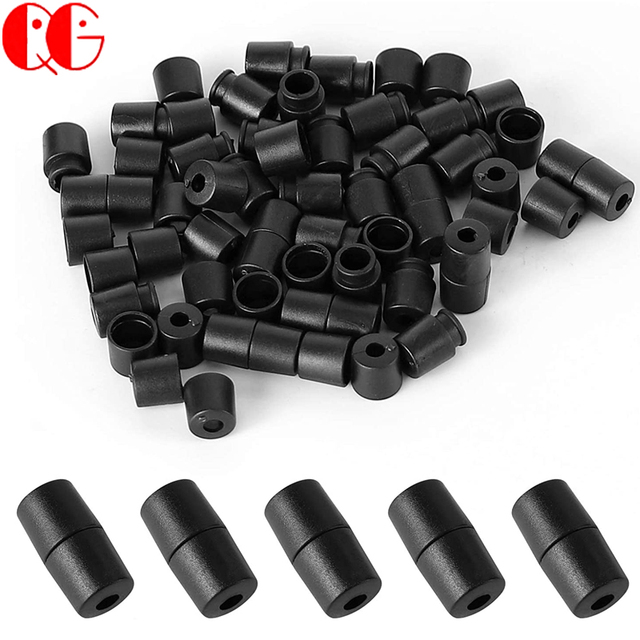 Plastic Lanyard Fastener Necklace Making Crafts Clasp Bead Black Barrel Connectors Plastic Lanyard  Safety Breakaway Buckles
