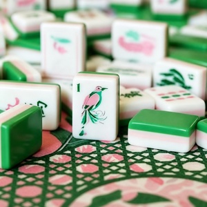 Juego de Mahjong Americano de Acrílico Green Kingfisher, Juego de Mesa para el Hogar, Ocio y Entretenimiento, Ajedrez y Cartas - Product Image 1