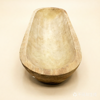 Bol à pâte en bois créatif pour la décoration, bol décoratif ovale en bois de Paulownia pour la table de la maison, couleur naturelle disponible en stock