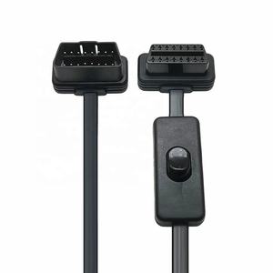 Câble de lecteur de code OBD2, rallonge de diagnostic avec interrupteur pour voiture <span class=keywords><strong>GPS</strong></span> 16 broches 8C 12-24V - Product Image 2