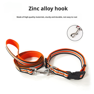 Laisse pour chien en maille de polyester non rétractable à rayures pour Golden Retriever, <span class=keywords><strong>Labrador</strong></span>, chiens de taille moyenne et grande, pour la promenade en extérieur - Product Image 5