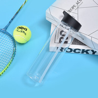 Gobelet de voyage jetable de 700 ml avec paille, en plastique PS, pour usage extérieur, avec bec verseur, idéal pour l'école, la salle de sport, le camping