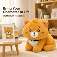 Peluche personnalisée chat mignon, jouet en coton PP, fonction anti-stress, doublure en maille – Cadeau apaisant pour enfants