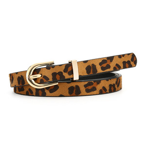 Leopard Print Polyester <b>Thin</b> Belt with D <b>Ring</b> Buckle for Women Tiyo Brand 3.0cm Width Casual Outdoor Spring 2026 - Product Image 5