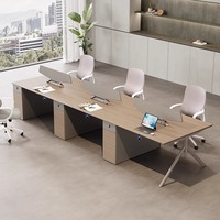 Bureau modulaire moderne Poste de travail Bureaux du personnel pour le bureau Espace ouvert Bureau de coworking Mobilier de bureau à domicile fonctionnel