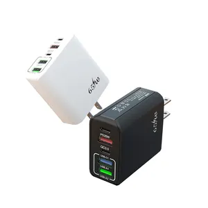 Grosir pengisi daya adaptor multifungsi telepon 65W 38W 3,1 A 5 Port 3USB 2 Tipe C