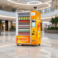 Distributeur automatique de snacks et de boissons Zhigou 15,6 pouces, 60 compartiments en spirale, écran tactile en acier inoxydable, refroidissement par compresseur, vente flash