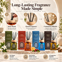 Diffuseur de parfum à bâtonnets très parfumé 200 ml en verre, diffuseur d'huiles essentielles pour la maison, chambre, salon, bureau