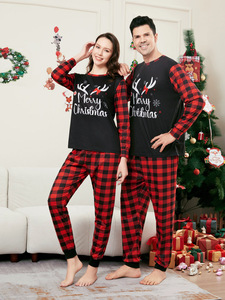 New Trending Atacado New Design Roupas De Natal Set Inverno Família Casa Vestuário Long-Sleeve Xmas Dos Desenhos Animados Pijama - Product Image 3