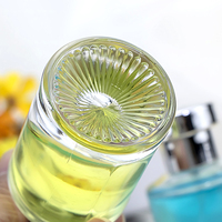 Flacons de parfum en verre transparent ABT 30ml 50ml avec fond épais en forme de volcan unique, options de logo et de bouchon personnalisés