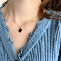 Collier Bowei ovale rétro pour femme, tendance et très populaire sur internet, avec un style unique
