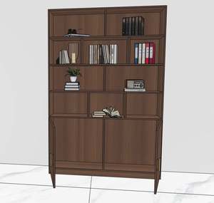 Solid Wood Modern 5-Tier <b>Floor</b>-to-Ceiling Living Room Bedroom Storage Bookshelf Multi-Function Office Bookcase - Product Image 2