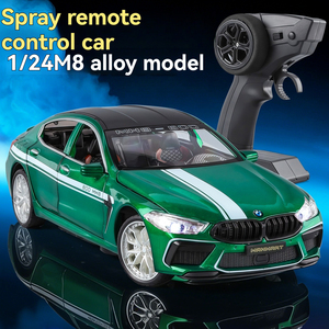 Voitures miniatures RC 1:24 BWM M8 avec son et lumière, roues RC, modèle de voiture en métal, jouets décoratifs - Product Image 2